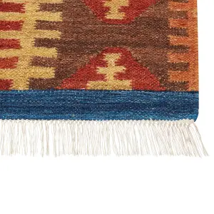 Wool Kilim Area Rug 160 x 230 cm Multicolour JRVESH