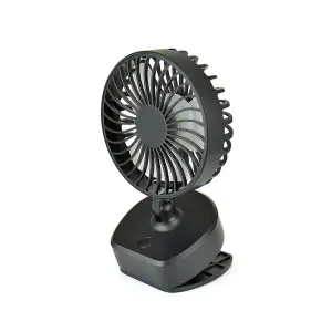 StayCool Mini 4" Portable USB Rechargeable Clip Desk Fan - Black