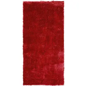 Shaggy Area Rug 80 x 150 cm Red EVREN