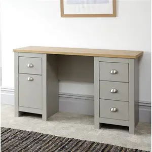 Leyla Desk Zipcode Design Colour: Grey