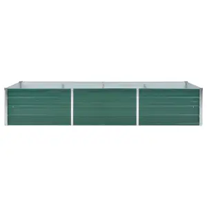 Berkfield Garden Raised Bed Galvanised Steel 240x80x45 cm Green