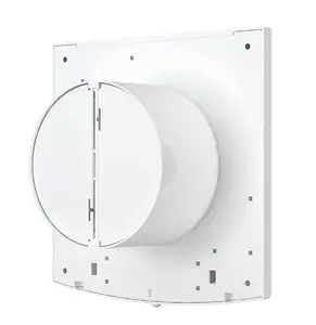 White Bathroom Kitchen Extractor Fan 100mm with Non Return Valve