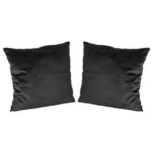 Square Throw Cushion (Set of 2) Black