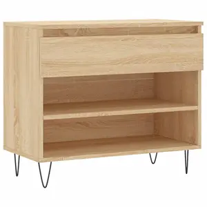 Berkfield Shoe Cabinet Sonoma Oak 70x36x60 cm Engineered Wood