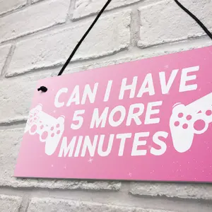 Funny Girls Bedroom Sign GIRL GAMER Gift For Daughter Pink Gaming Sign