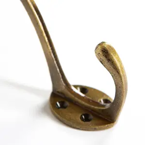 Hammer & Tongs - Hat & Coat Hook - W40mm x H105mm - Brass