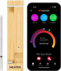 MEATER Pro / 2 Plus: Smart Bluetooth Wireless Meat Thermometer Digital | Lab-Certified Accuracy | Oven, Grill, Smoker, Air Fryer, BBQ, & Kitchen