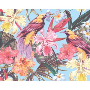 Origin Murals Birds and Flowers Multi Matt Smooth Paste the Wall Mural 350cm Wide X 280cm High