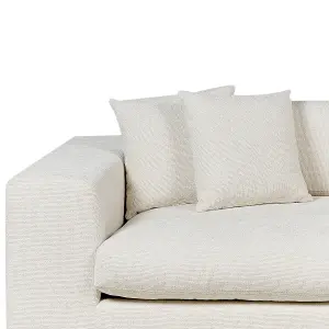 Beliani Modern 3 Seater Sofa White GLORVIKA