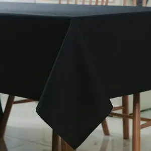 Neel Blue Rectangular Tablecloth 178cm x 320cm - Black (pack of 10)