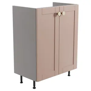 Ashford Matt Dusty pink Shaker Freestanding Base unit (W)595mm (H)820mm