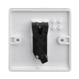 LAP White 10A 2 way 1 gang Raised slim Light Switch, Pack of 5