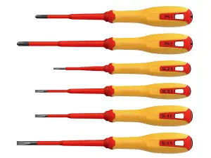 Hultafors VDE Phillips & Slotted Screwdriver Set, 6 Piece