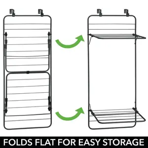 Metal Foldable Wall-Mounted Drying Rack Grey