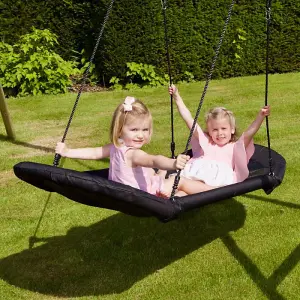 Rebo Fabric Boat-Style Children's Double Swing Seat