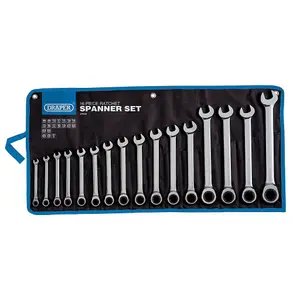 Draper Tools HI-TORQ Metric Ratchet Combination Spanner Set (16 Piece)