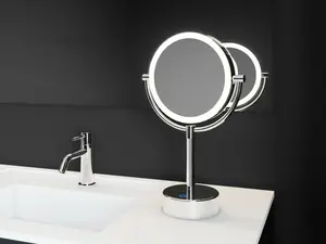 Cosmic Free-Standing Magnifying Mirror With Adjustable Led Light Chrome Essentials (LED)(X5)(3W 5V/1A) USB