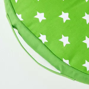 Homescapes Green Stars Round Floor Cushion