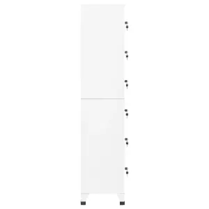 Berkfield Locker Cabinet White 38x40x180 cm Steel