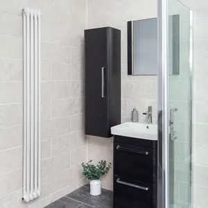 Braxton White Double Vertical Column Radiator - 1800x290mm