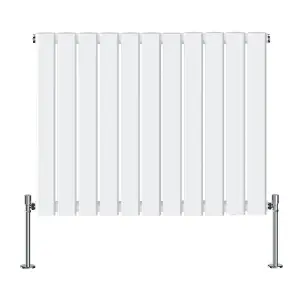 Right Radiators 600x748 mm Horizontal Single Flat Panel Designer Radiator White