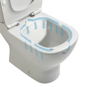 Ideal Standard Tesi White Slim Close-coupled Toilet set with Soft close seat & Close coupled cistern