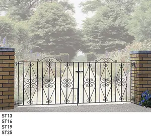 STIRA Metal Scroll Driveway Gate 2438mm GAP x 914mm High ST13ZP