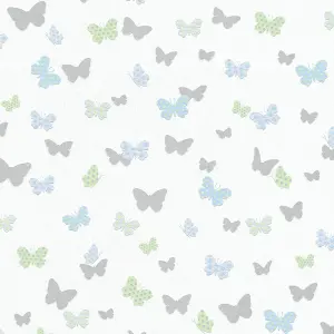 Galerie Home Collection Blue Butterfly Motif Wallpaper Roll