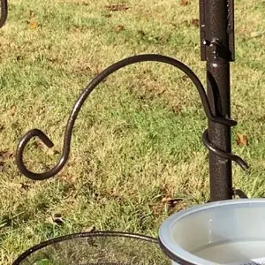 Metal Bird Feeding Station with 2 Feeders, Mealworm Tray and Water Dish