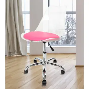 Soho Clear Plastic Dining Chair with Swivel Base Bright Pink