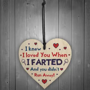 Joke Anniversary Gift For Him Her Wood Heart Funny Girlfriend Boyfriend Gift Keepsake