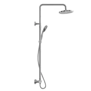 Dezine Alto Exposed Round Shower Kit, Chrome