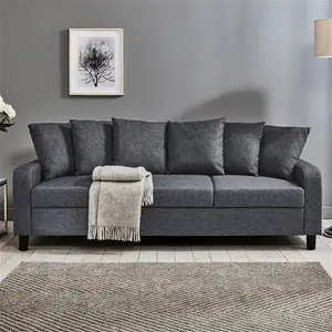 Tracy 3 Seater Sofa - Grey Linen