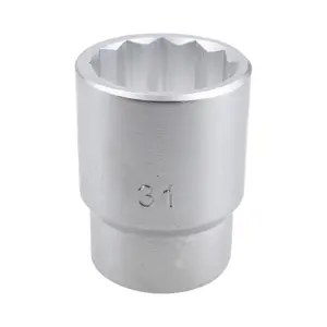 31mm 3/4" Drive Socket 12 Sided 54mm HGV Satin Finish Chrome Vanadium Steel