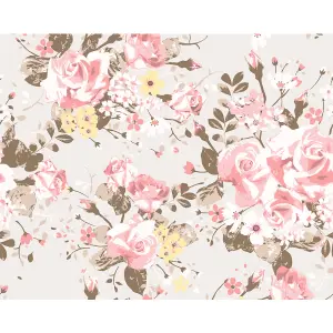 Origin Murals Vintage Rose Pattern Matt Smooth Paste the Wall Mural 300cm Wide X 240cm High