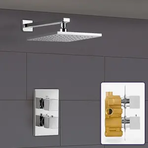 Nes Home Temel Bathroom 1 Way Concealed Thermostatic Shower Valve Mixer Head