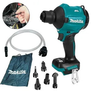 Makita DAS180Z 18v Brushless Dust Blower Inflator Deflator LXT + 5 Nozzles +Tube