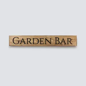 Peak Heritage Engraved Wooden Sign 60cm - Garden Bar