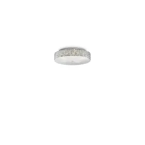 Luminosa Roma  9 Light Large Flush Ceiling Light Chrome, G9