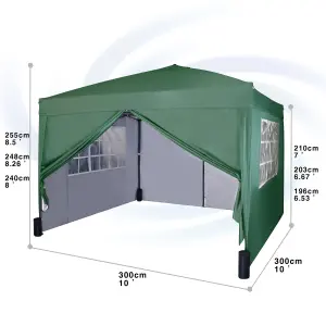 MCC Direct Gazebo 3x3 Pop up with Sides Green