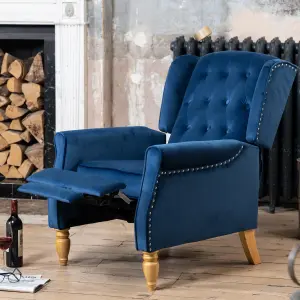 Annapoli Recliner Armchair - Dark Blue