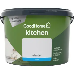 GoodHome Kitchen Whistler Matt Emulsion paint, 2.5L