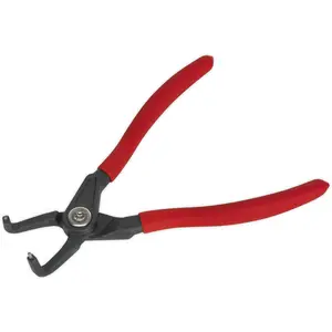 170mm Bent Nose Internal Circlip Pliers with Spring-Loaded Jaws and Non-Slip Tips