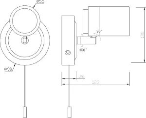 Luminosa GU10 Single Spotlight - Matt Black 230V IP44 20W