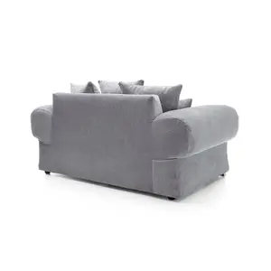 Verona 2 Seater Sofa in Light Grey Crushed Chenille