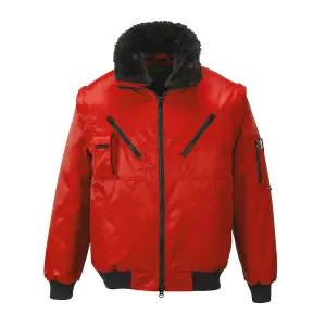 Portwest 4 in 1 Pilot Work Jacket Red - S