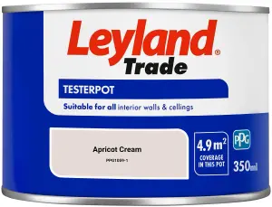 Leyland Trade Vinyl Matt Walls & Ceilings Emulsion Paint Apricot Cream (PPG1059-1) 350ml Tester