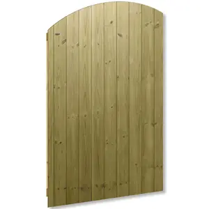 Premier Garden Supplies Pedestrian Gate 180cm (6ft) High x 105cm Wide Tongue & Groove Arch Top Fully Framed Single Swing Gate