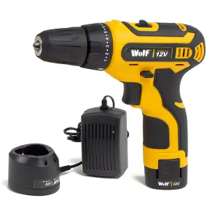 12v Drill Driver Wolf Cordless with Battery & Charger