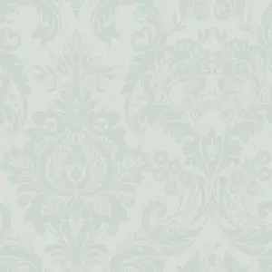 Superfresco Colours Hermes Duck egg Damask Textured Wallpaper